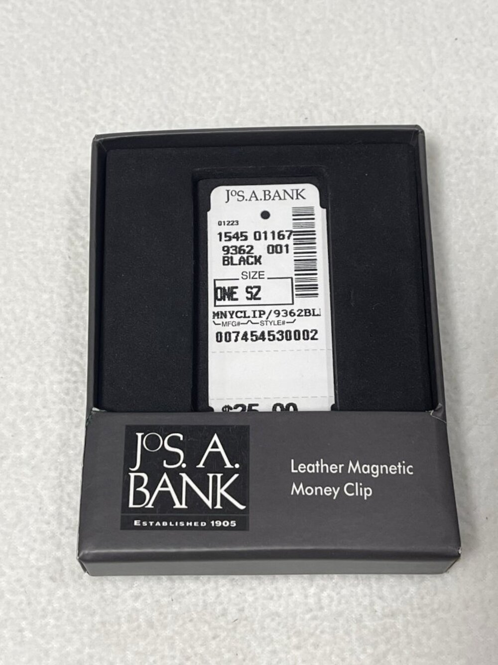 Jos. A. Bank Leather Magnetic Money Clip Black • New with box & tag - Picture 13 of 16